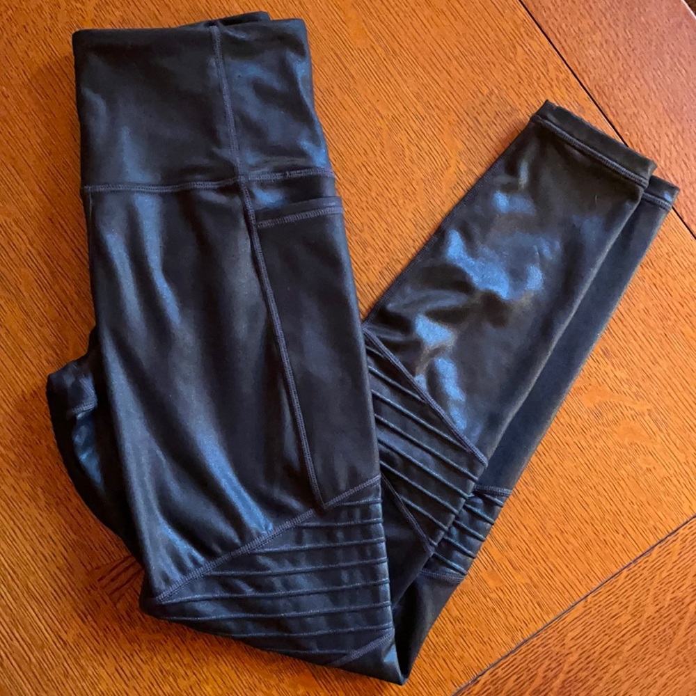 Athleta Inclination Moto Leggings - Space Metalic